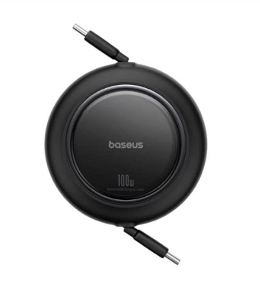 Baseus P10364500113-00 Free2 Pull Mini Kablolu USB-C 100W Şarj Kablosu Siyah
