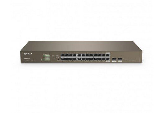 Tenda TEG1024F 24 Port 10/100/1000 +2SFP Yönetilemez Switch