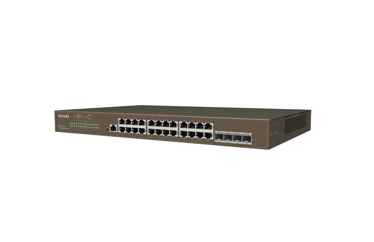 Tenda TEG3328F 24 Port Gigabit Yönetilebilir Rack Mount Switch