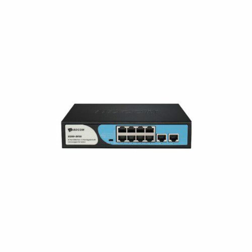 BDCOM S1200-8P2G 8 Port 10/100 8 Port PoE 2 Port Gigabit Uplink 90W Yöntmsz Swi